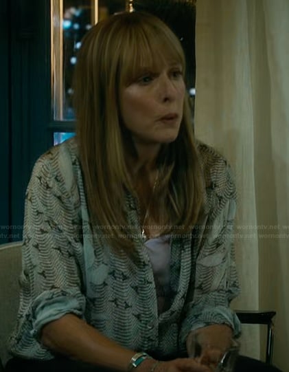 Helene's printed silk shirt on Vanished