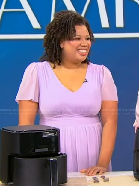 Imari Walker-Franklin's lavender dress on Tamron Hall Show
