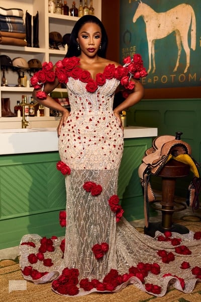 Jassi's floral reunion dress on The Real Housewives of Potomac