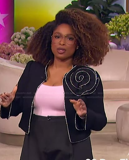 Jennifer's embellished rose jacket on The Jennifer Hudson Show