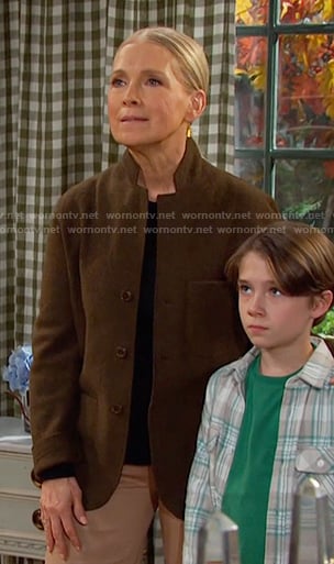 Jennifer's olive jacket on Days of our Lives