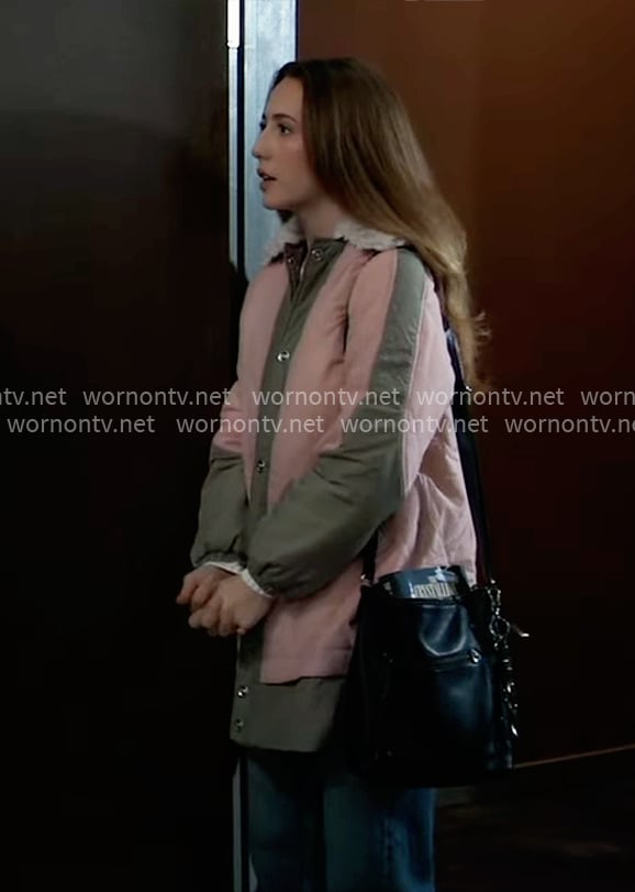 Josslyn's pink and green jacket on General Hospital