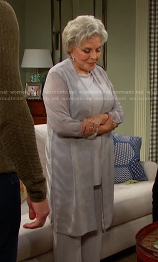 Julie's greyknit cardigan on Days of our Lives