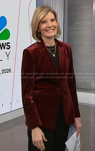 Kate's red velvet blazer on NBC News Daily
