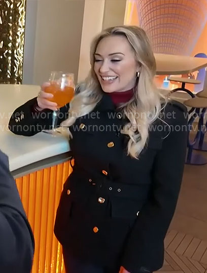 Kelly O'Grady's black belted jacket on CBS Mornings