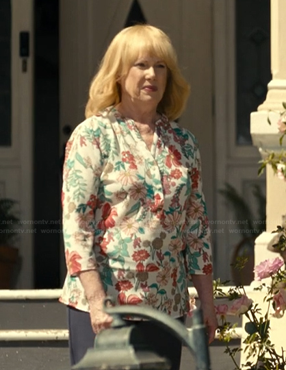 Lynn's floral print blouse on The Burbs