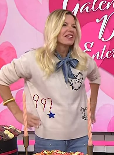 Meredith Sinclair's embroidered sweater on Today