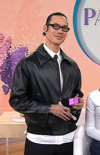 Patrick Ta's leather bomber jacket on Today