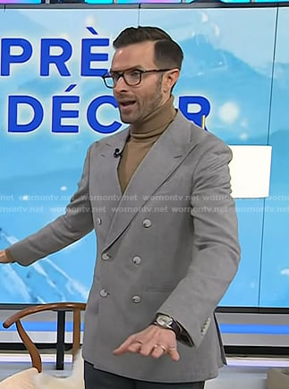 Preston Knorad's grey double breasted blazer on Today