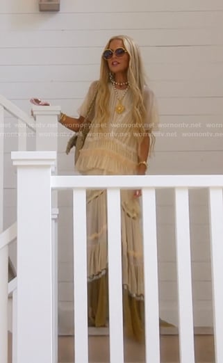 Rachel's tiered maxi dress on The Real Housewives of Beverly Hills