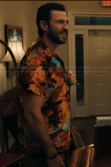 Richard's hawaiian print shirt on His & Hers