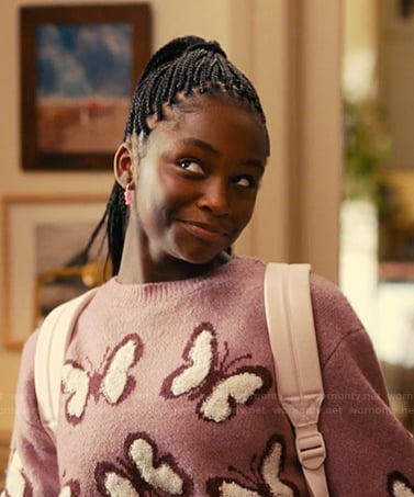 Rory's pink butterfly sweater on The Burbs