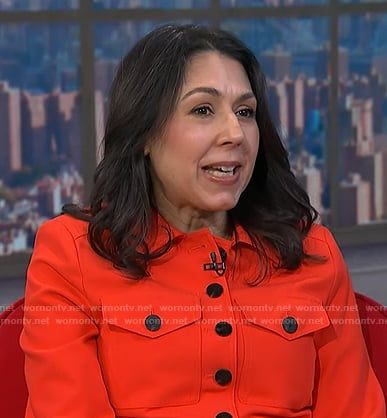 Samantha's red jacket on NBC News Daily