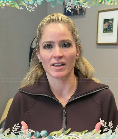 Sara's brown half zip sweater on The View