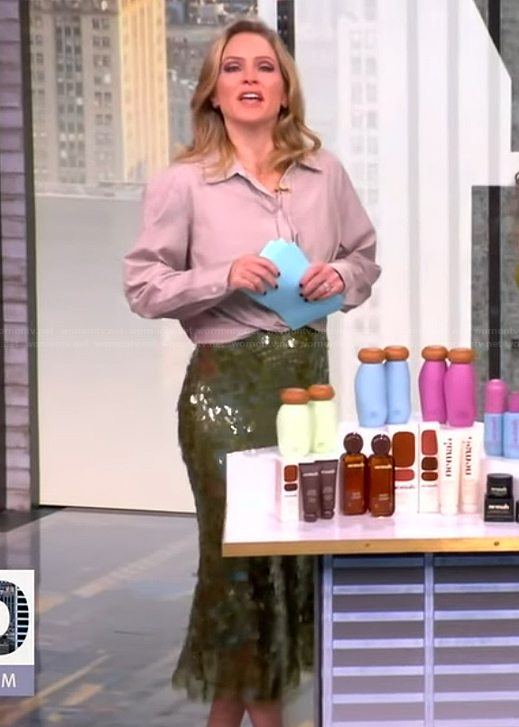 Sara's striped twist front blouse on The View