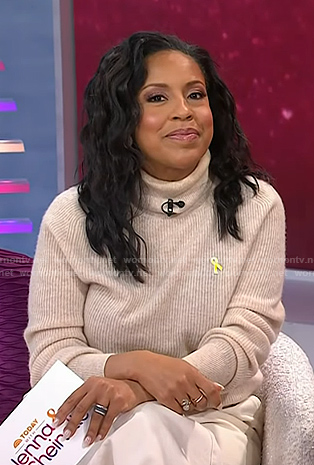 Sheinelle's ribbed turtleneck sweater on Today