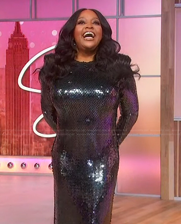 Sherri's black sequin dress on Sherri