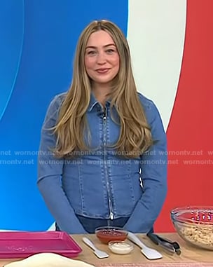 Skyler Bouchard's zip denim shirt on Today