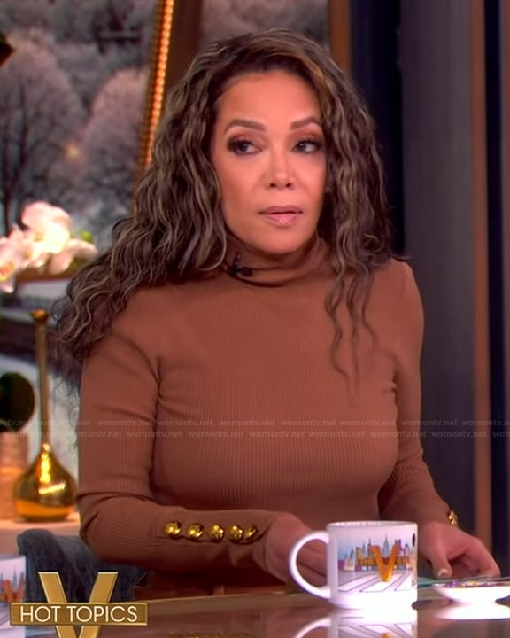 Sunny's brown turtleneck sweater on The View