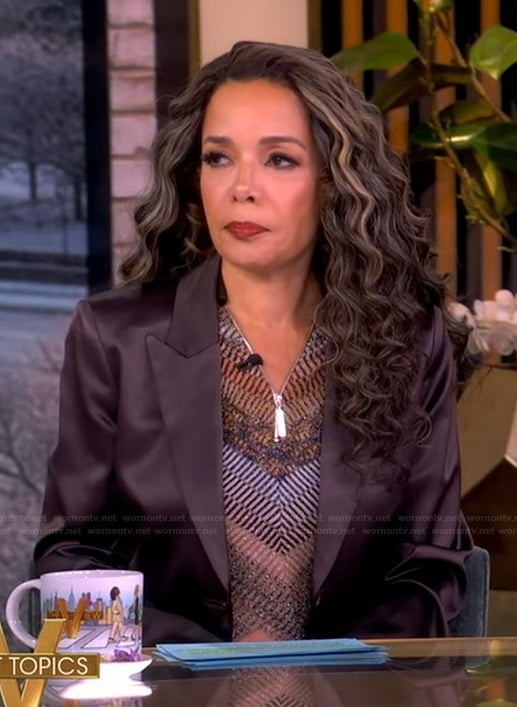 Sunny's stripe knit polo on The View