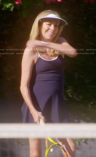 Sutton's navy tennis dress on The Real Housewives of Beverly Hills