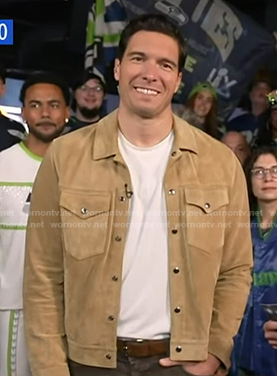 Will's beige suede jacket on Good Morning America