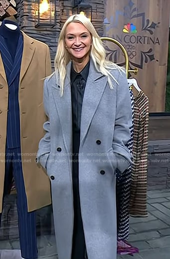 Zanna Roberts Rassi's grey coat on Today