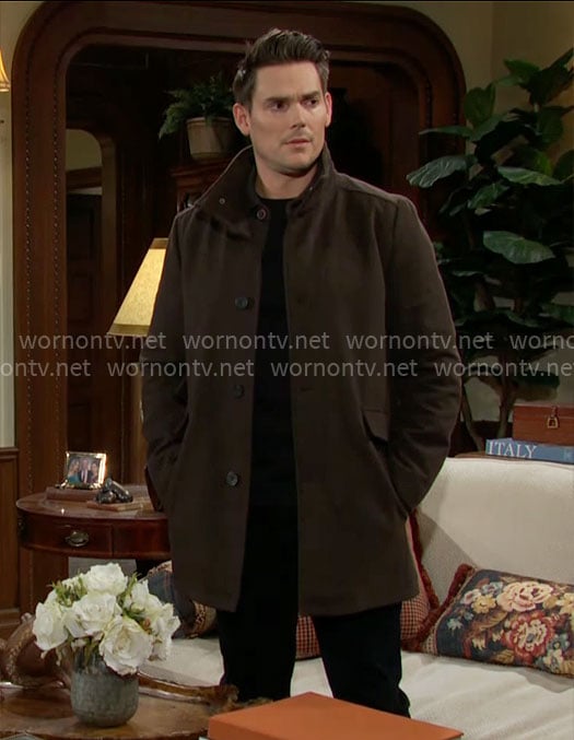 Adam's brown coat on The Young and the Restless