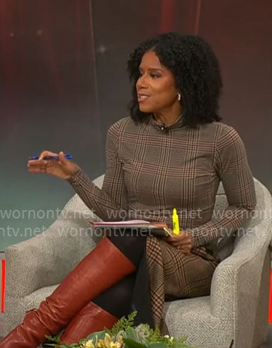 Adriana Diaz's plaid top and skirt on CBS Mornings