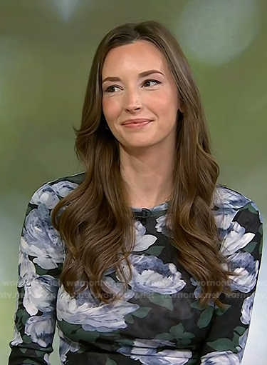 Ariel Sullivan's floral print mesh dress on Today