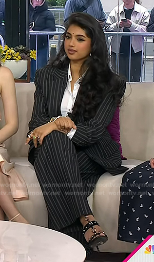 Avantika Vandanapu's black studded sandals on Today
