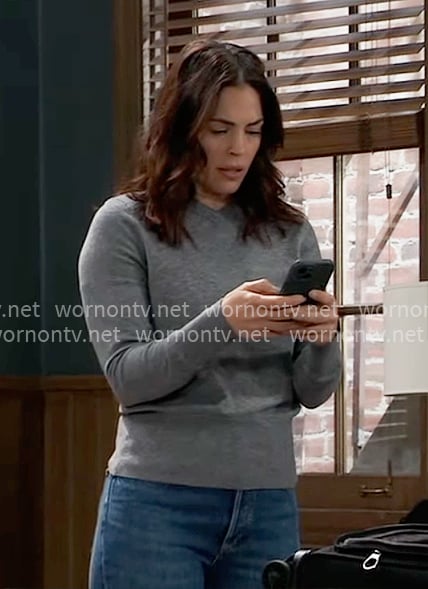 Britt's grey sweater on General Hospital