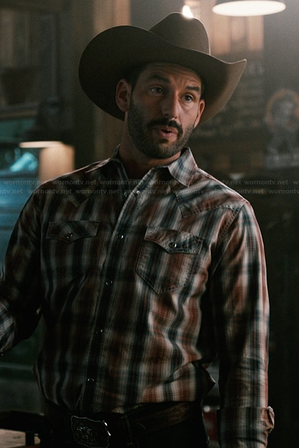 Cal's plaid western shirt on Marshals