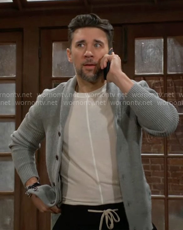 Cane's grey cardigan on The Young and the Restless