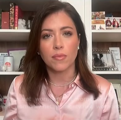 Chloe's pink silk blouse on Today