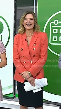 Christine's orange double breasted blazer on Today