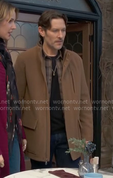Danel's tan brown coat on The Young and the Restless