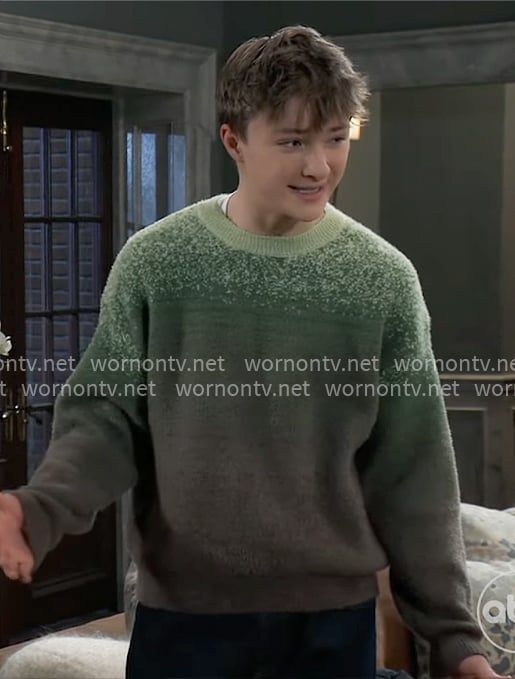 Danny's green ombre sweater on General Hospital