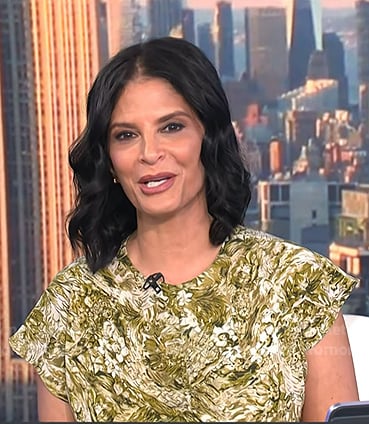 Darlene's yellow floral print dress on Today