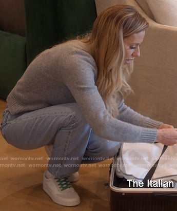 Dorit's white leather sneakers on The Real Housewives of Beverly Hills