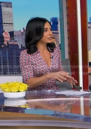 Dr. Tara Narula's floral print wrap dress on Good Morning America