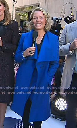 Dylan's blue wrap coat on Today