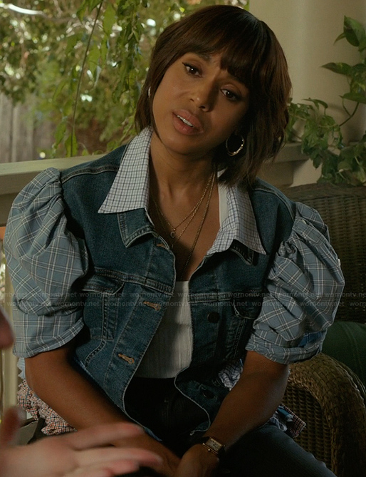 Eleanor's mixed media jacket on Imperfect Women