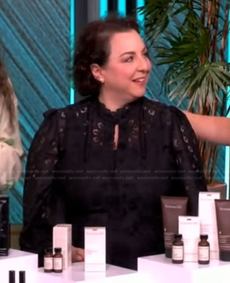 Enza Dolce Nini's black lace top on The View