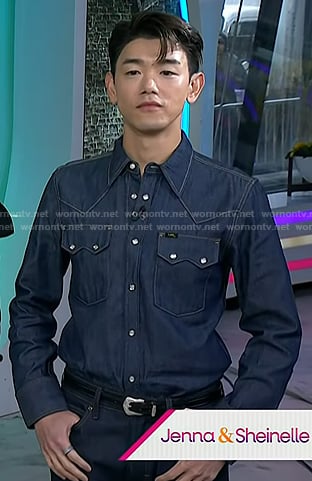 Eric Nam's western denim shirt on Today