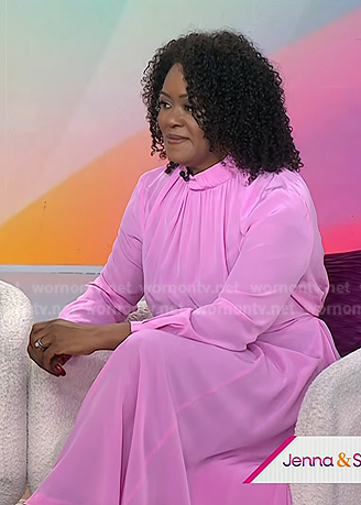 Ericka Souter's pink chiffon dress on Today