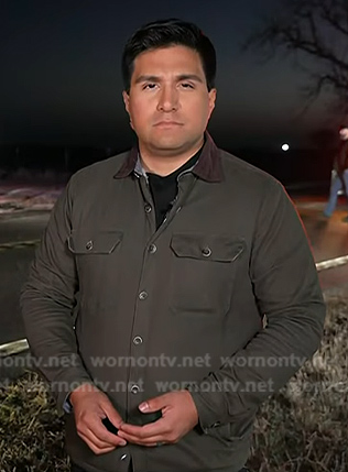 George Solis's greem shirt jacket on Today