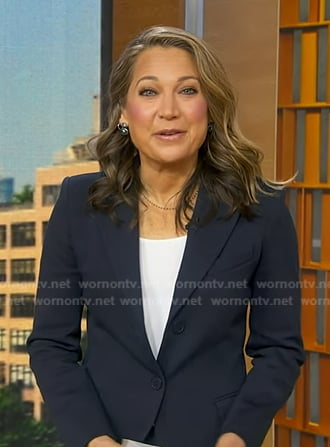 Ginger's navy blazer on Good Morning America
