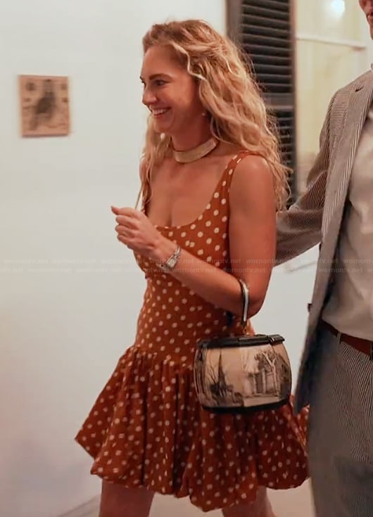 Hannah's brown polka dot dress on Southern Charm