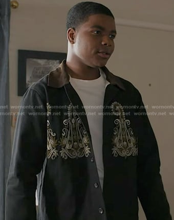 Harry's black embroidered jacket on 9-1-1